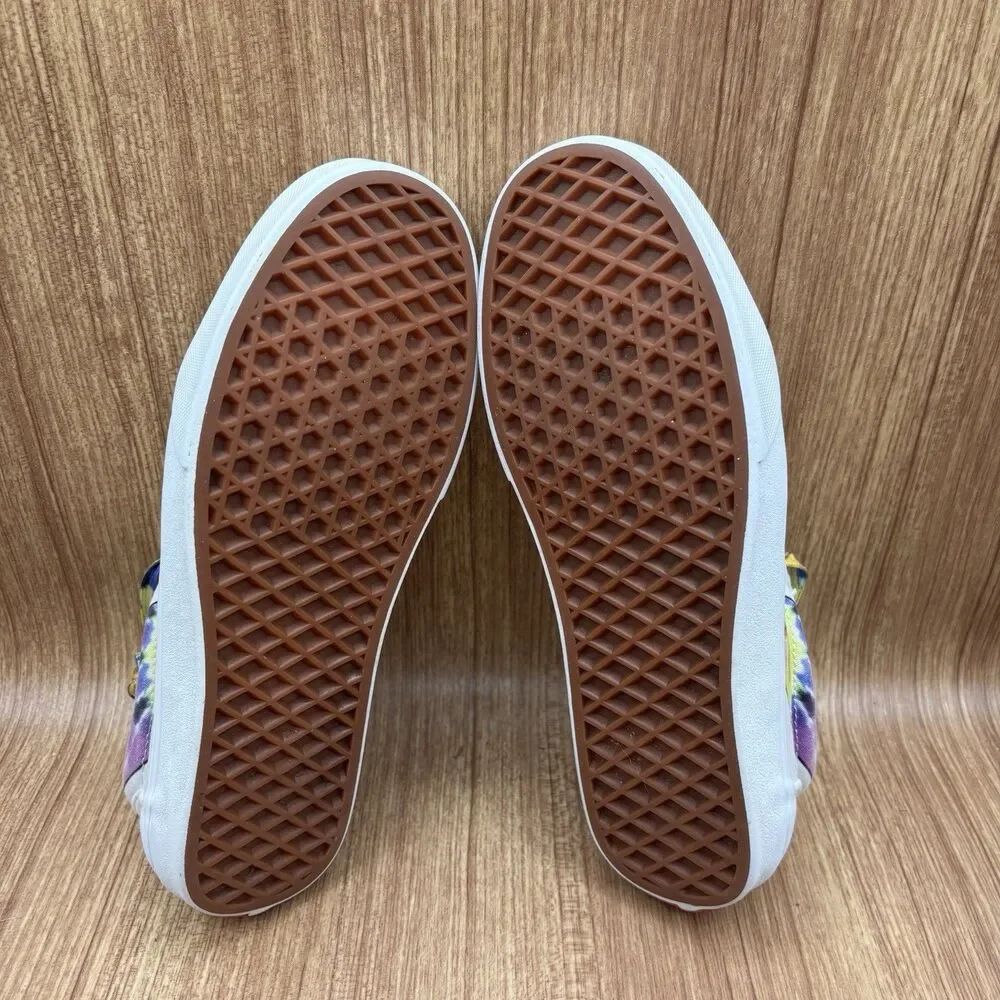 VANS Old Skool Warp Canvas White Tie Dye‎ Sneakers Shoes Men’s Size 6.5 womens 8